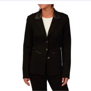 Adrienne Landau Jet Black Sculpt Jacket